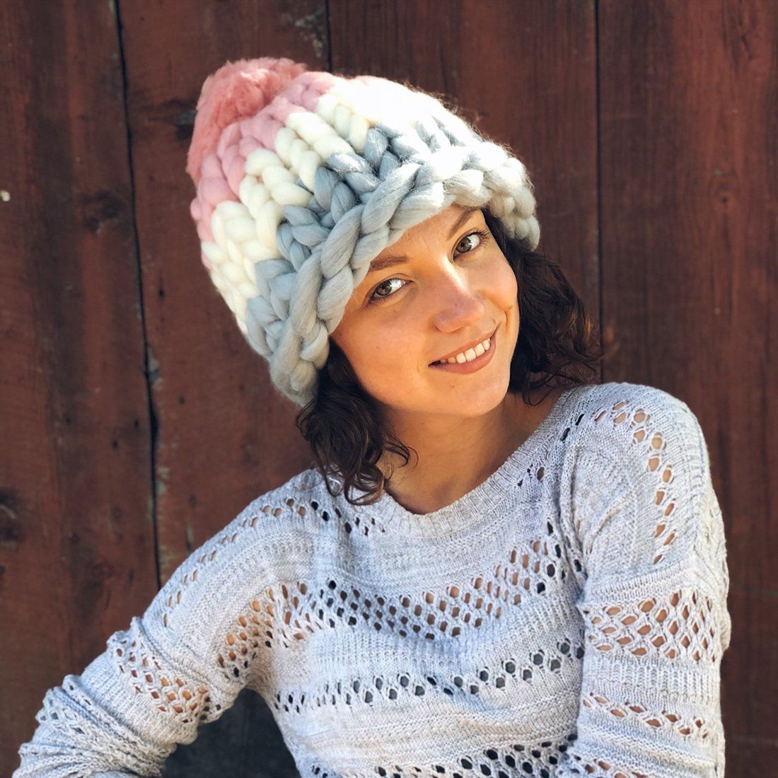 Knitting Kit - Three-Color Merino Beanie - Knit Kit